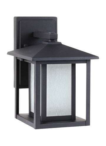 Hunnington 1 Light 11 inch Black Outdoor Wall Lantern, Small