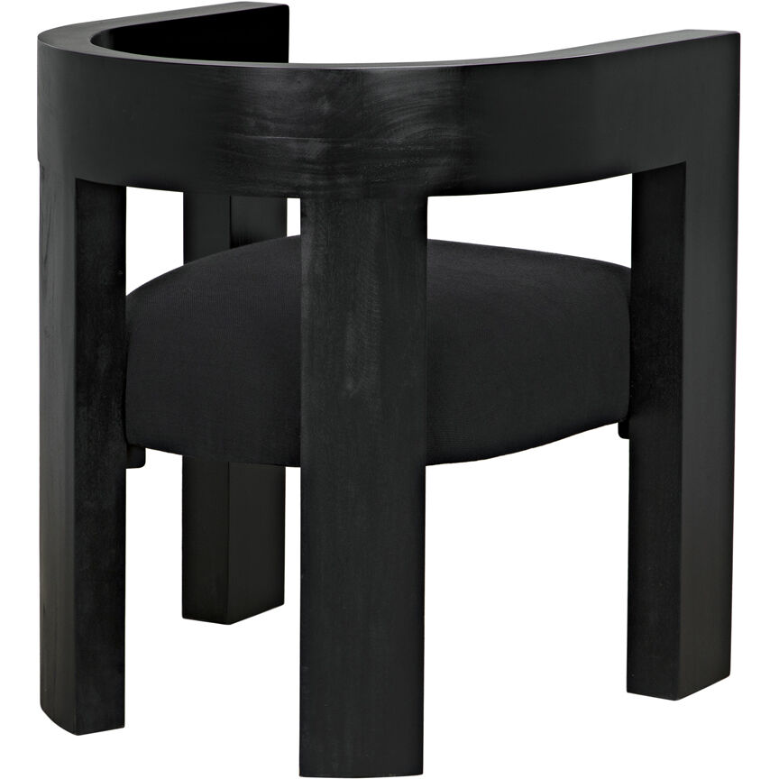 Eros Hand Rubbed Black Dining Chair