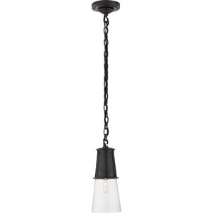 Thomas O'Brien Robinson 1 Light 4.75 inch Bronze Pendant Ceiling Light in Clear Glass, Small