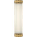 Marie Flanigan Menil LED 4.25 inch Soft Brass Linear Bath Sconce Wall Light