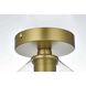 Gene 1 Light 8 inch Satin Gold Flush Mount Ceiling Light