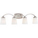 Overland Park 4 Light 31 inch Brushed Nickel Bath Light Wall Light