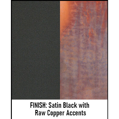 Lancaster 2 Light 21 inch Satin Black with Raw Copper Accents Column Mount in Clear Seedy