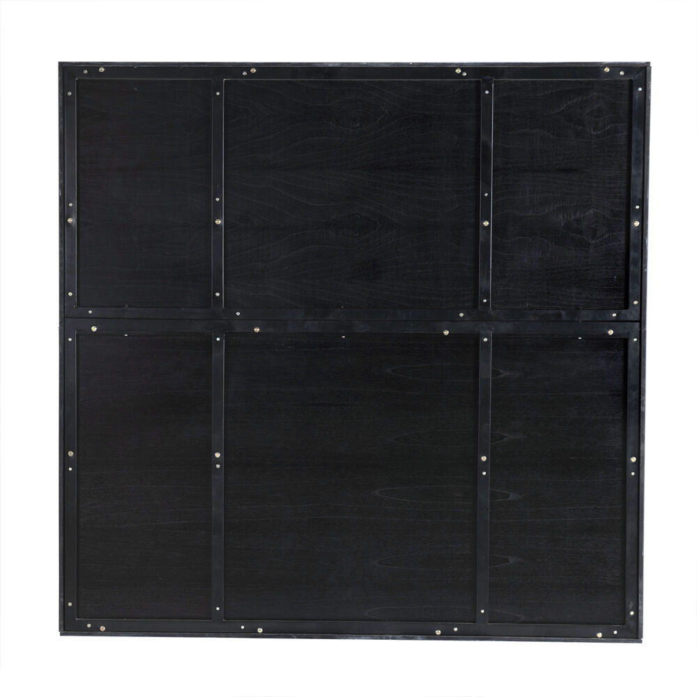 Dorian 78 X 77 X 16 inch Cinder Black with White Wash Shelving