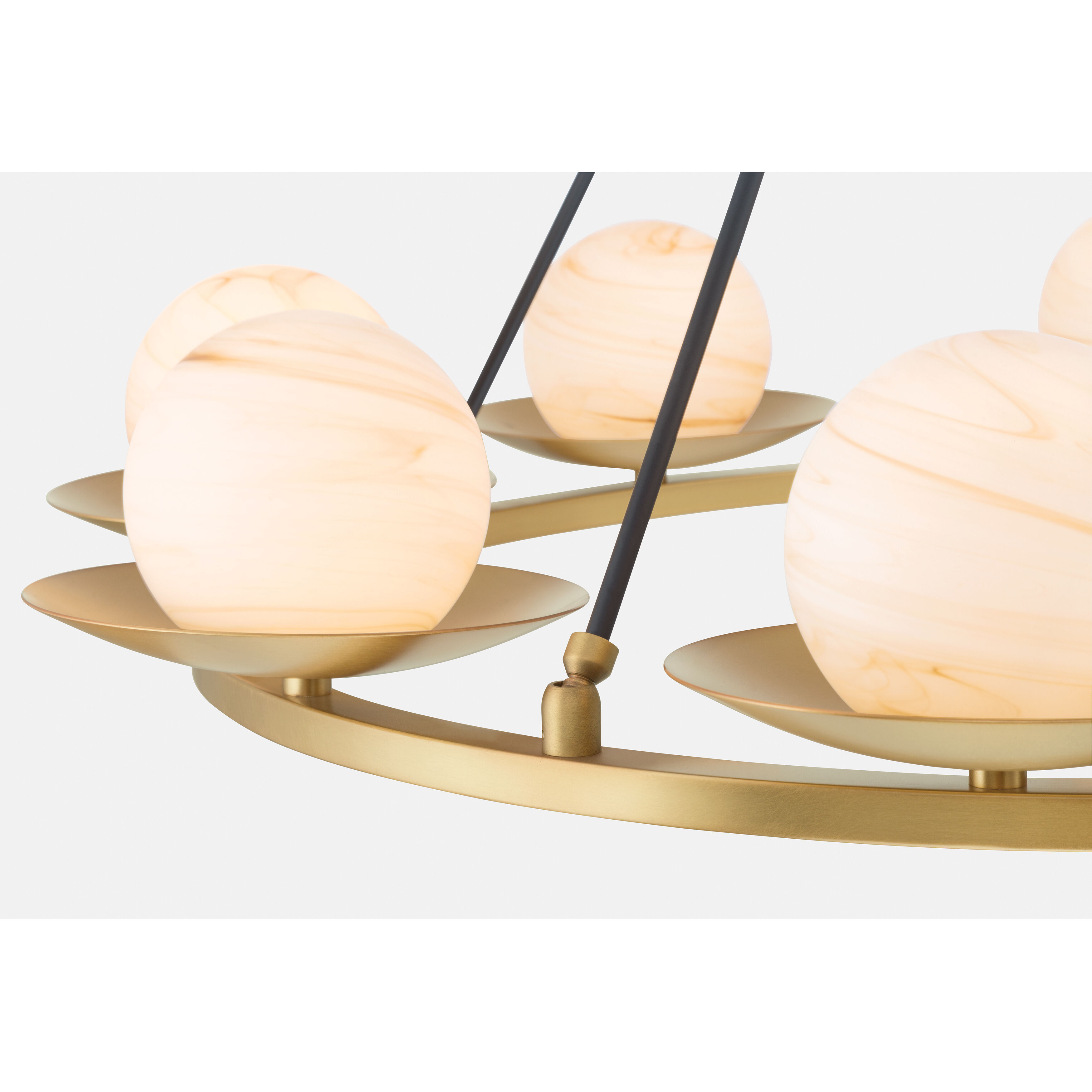 Olenne 8 Light 42 inch Legacy Brass and Dark Matte Black Pendant Ceiling Light