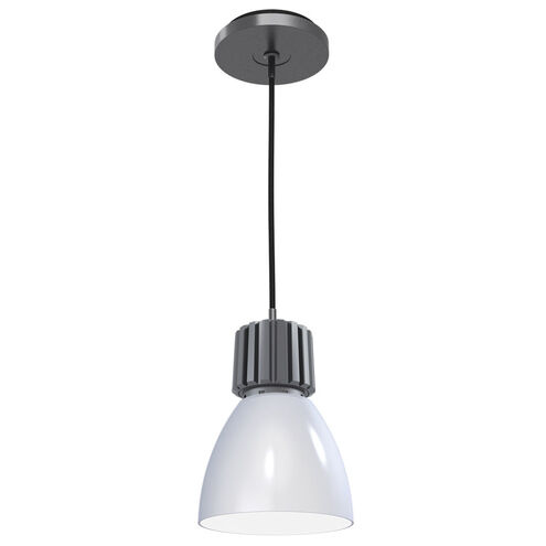 Architectural LED 5 inch Grey Powder Coated Pendant Ceiling Light in Architectural White