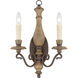 Menard 2 Light 12.75 inch Fossil Stone Sconce Wall Light