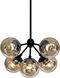 Canada 5 Light 17 inch Amber Chandelier Ceiling Light