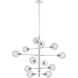 Ocean Drive 12 Light Satin Nickel And Chrome Foyer Pendant Ceiling Light