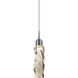 Aria 1 Light 2 inch Matte Chrome Small Pendant Ceiling Light in Clear Glass