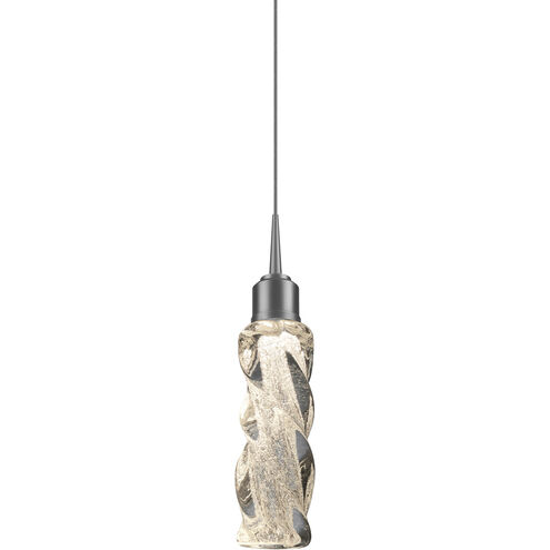Aria 1 Light 2 inch Matte Chrome Small Pendant Ceiling Light in Clear Glass