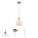 Ballston Athens LED 8 inch Polished Chrome Mini Pendant Ceiling Light in Matte White Glass, Ballston