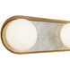 Alonso LED 23.25 inch Vintage Brass Bath Vanity Light Wall Light