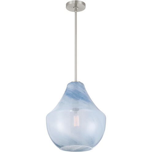 Pacific 1 Light 14 inch Brushed Nickel Pendant Ceiling Light
