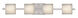 Paolo LED 30 inch Satin Nickel Vanity Lighting Wall Light in Stucco Glass