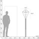 Stellar 1 Light 22.4 inch Coastal Black Outdoor Post Light
