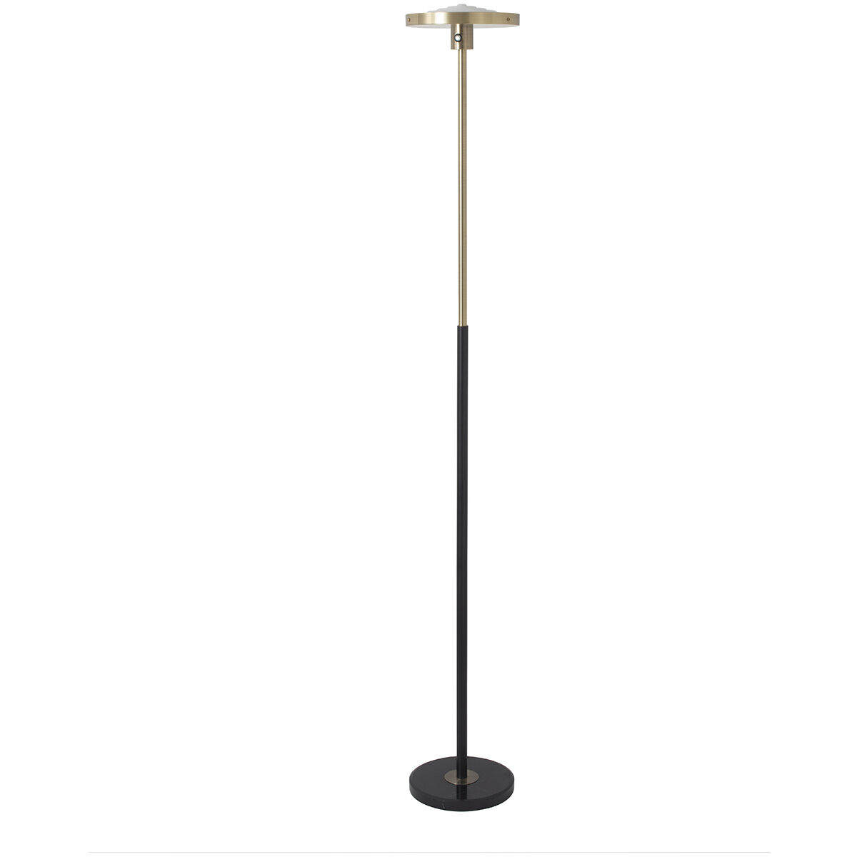 Redondo 72 inch 14.00 watt Matte Black and Weathered Brass Torchiere Portable Light