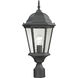 Temple Hill 1 Light 18 inch Matte Textured Black Outdoor Post Light, Medium