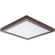 Square LED 5 inch Bronze Flush Mount Ceiling Light in 3000K