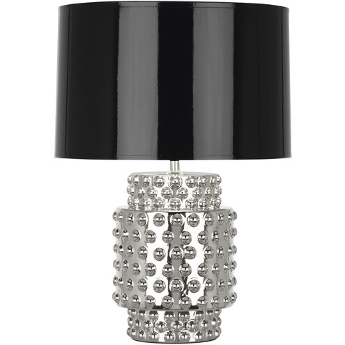 Dolly 21.38 inch 150.00 watt Nickel Metallic Accent Lamp Portable Light in Black With Silver