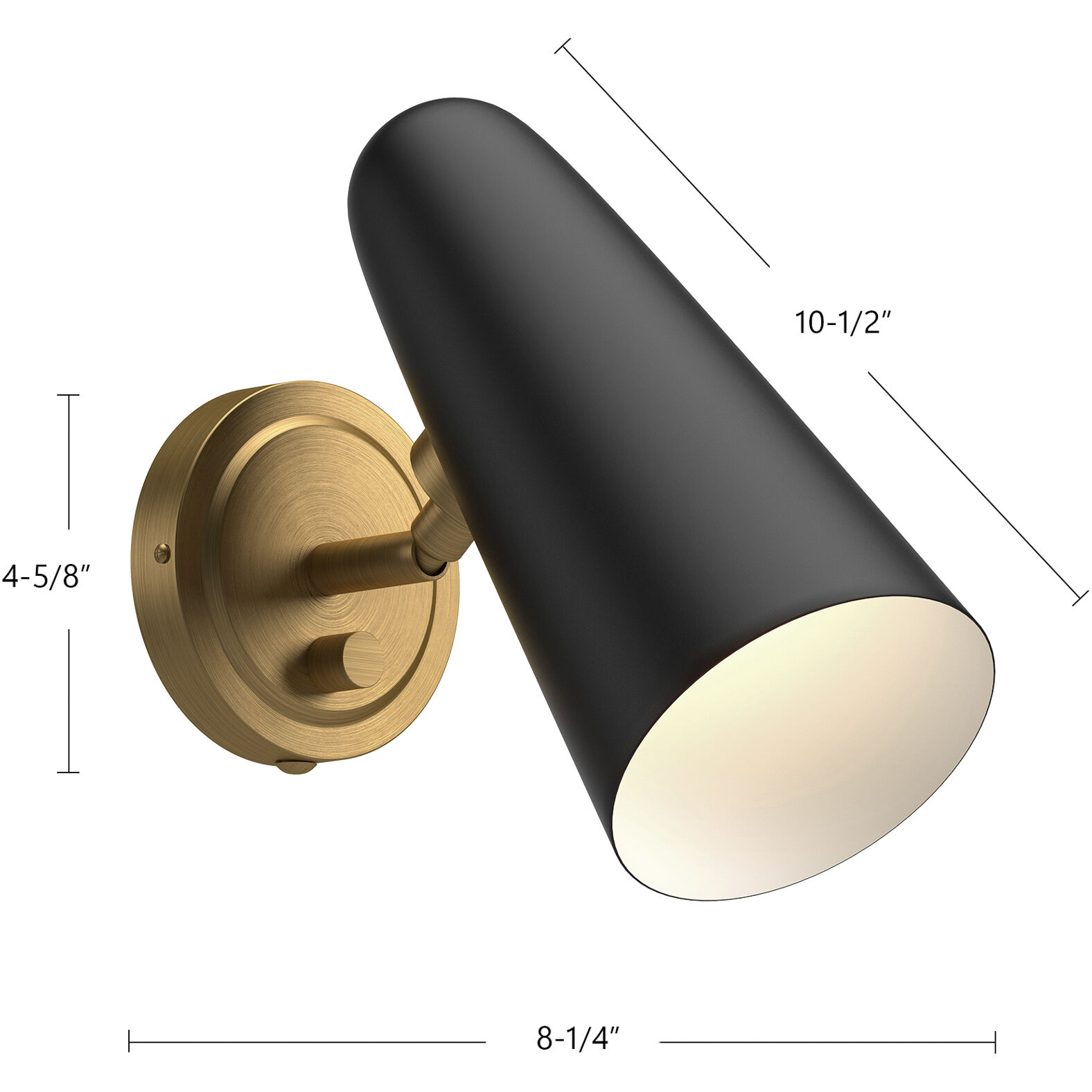 Alora Mood Daniel Wall/Ceiling Light Wall Light in Aged Gold and White