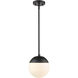 Dixon 1 Light 7.75 inch Matte Black Pendant Ceiling Light, Small
