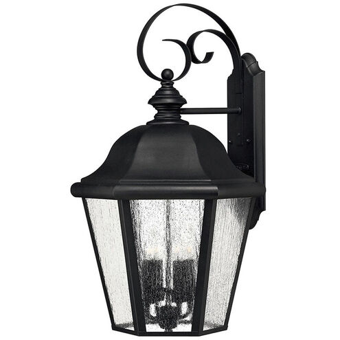 Estate Series Edgewater Outdoor Wall Mount Lantern in Black, Non-LED, Large