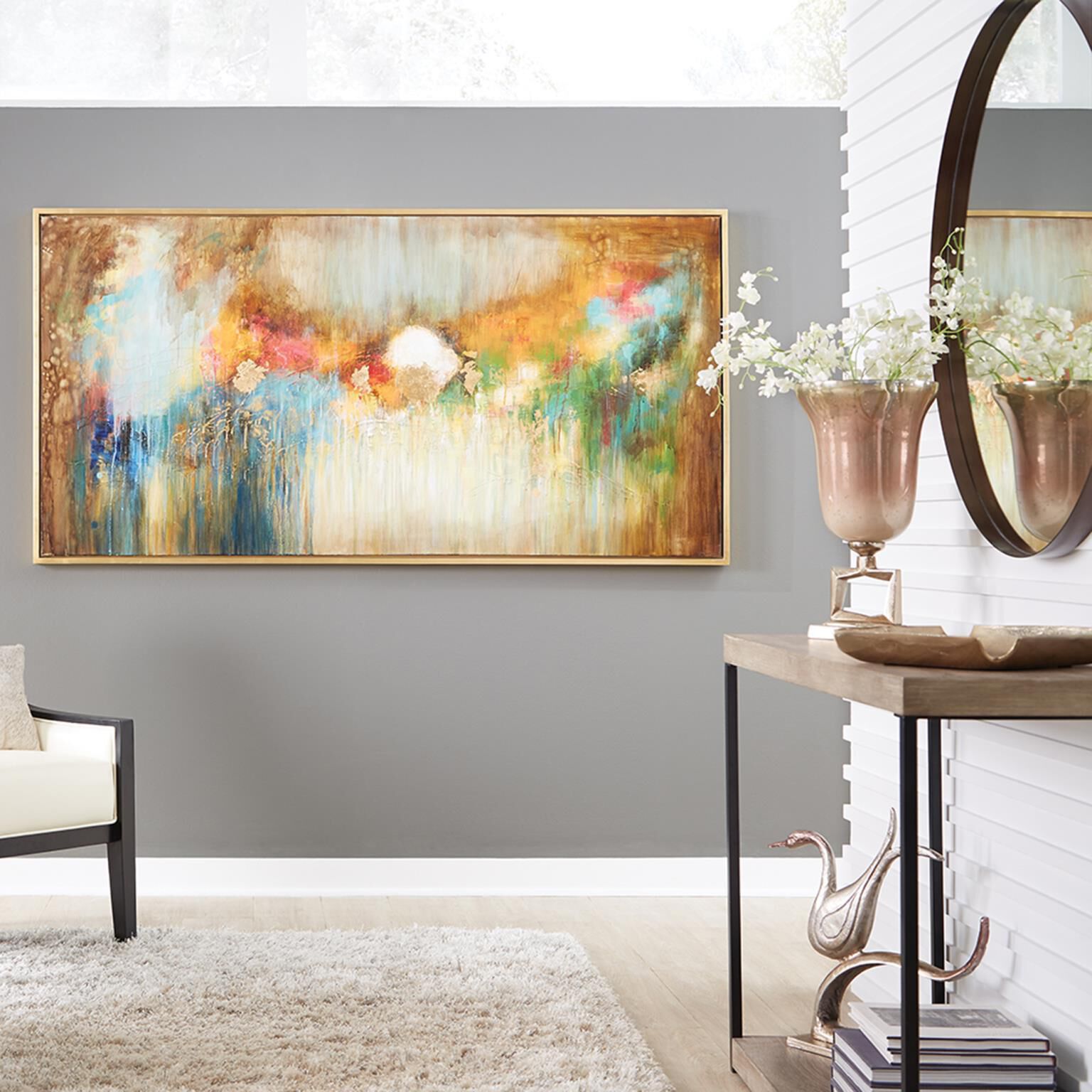 Steele 36 X 36 inch Brass Mirror