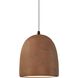 Radiance Collection - Bell Single Drop Pendant in Dark Bronze, Dedicated LED, Terra Cotta, White, Form+Finish+Function