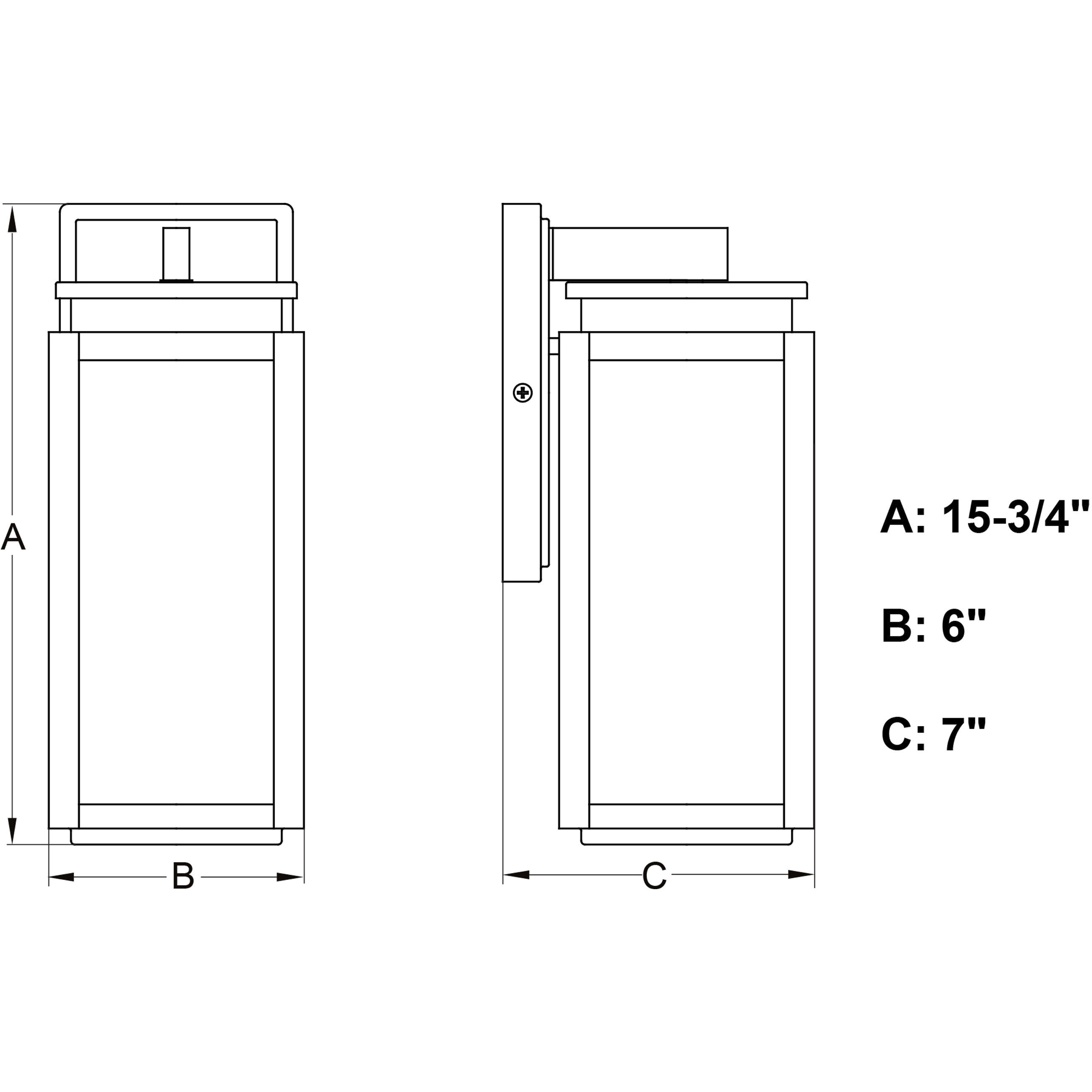Uptown 1 Light 15.75 inch Matte Black Outdoor Wall Lantern