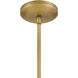 Cane 3 Light 4.25 inch Legacy Brass and Sand Coal Pendant Ceiling Light
