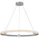 Nodes LED 32 inch Brushed Aluminum Ring Pendant Ceiling Light