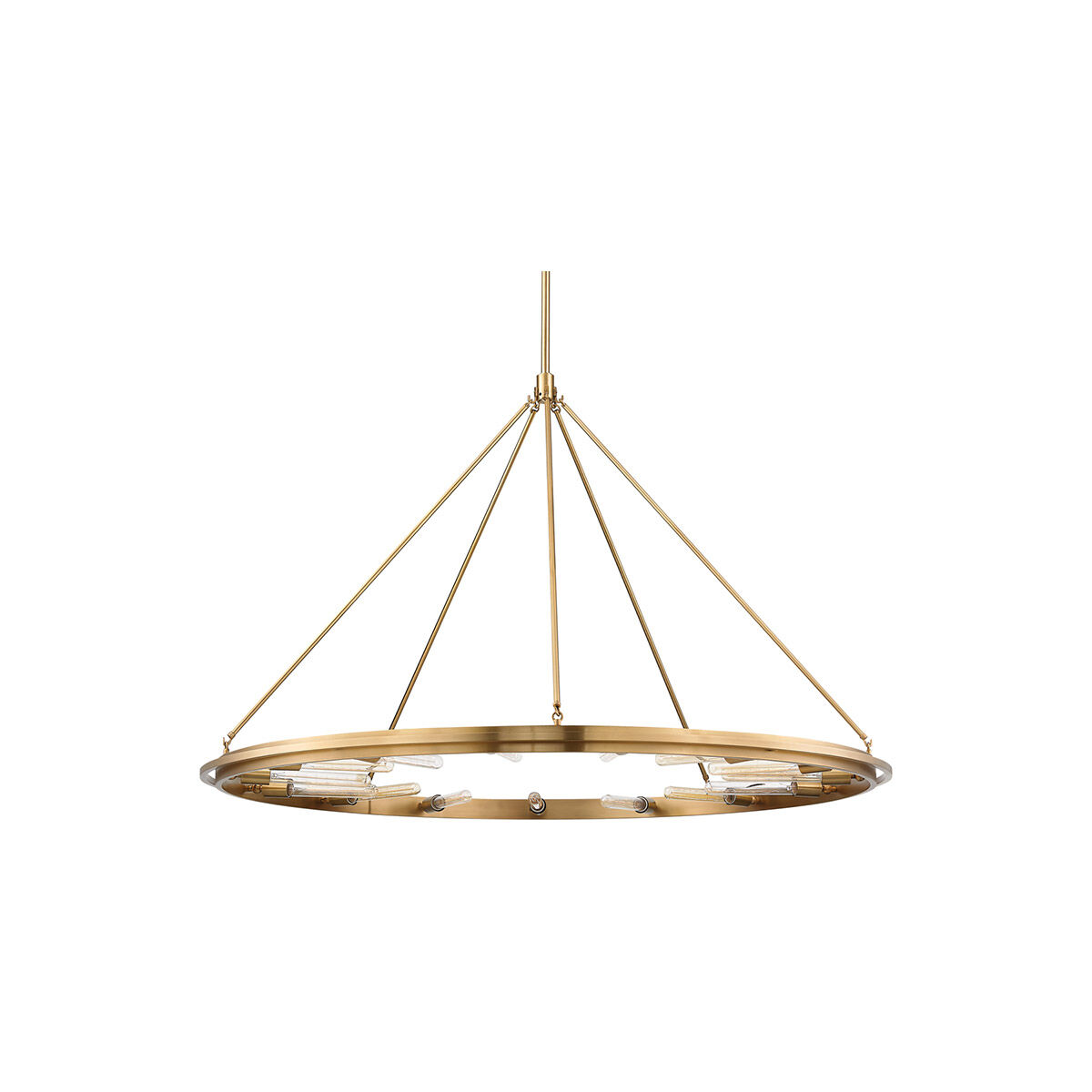 Chambers 15 Light 58.25 inch Aged Brass Pendant Ceiling Light