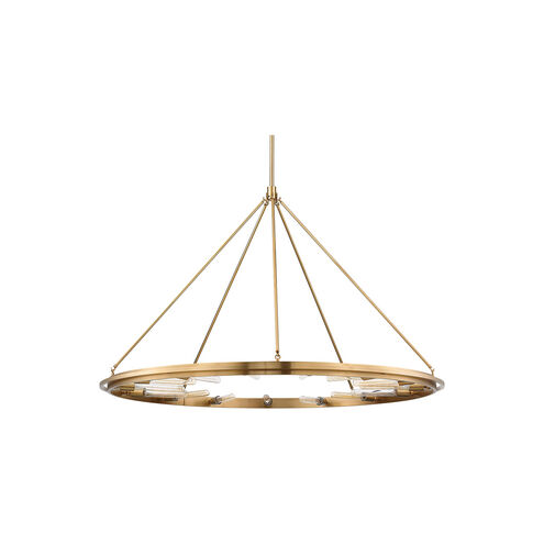 Chambers 15 Light 58.25 inch Aged Brass Pendant Ceiling Light