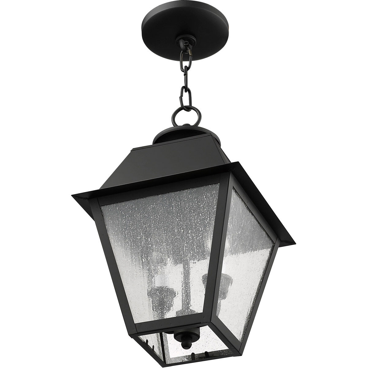 Mansfield 2 Light 9 inch Black Outdoor Pendant Lantern