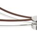 Sussex 4 Light 47.25 inch Polished Nickel and Dark Brown Linear Chandelier Ceiling Light