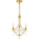 Metro 3 Light 15.5 inch Antique Gold Mini Chandelier Ceiling Light