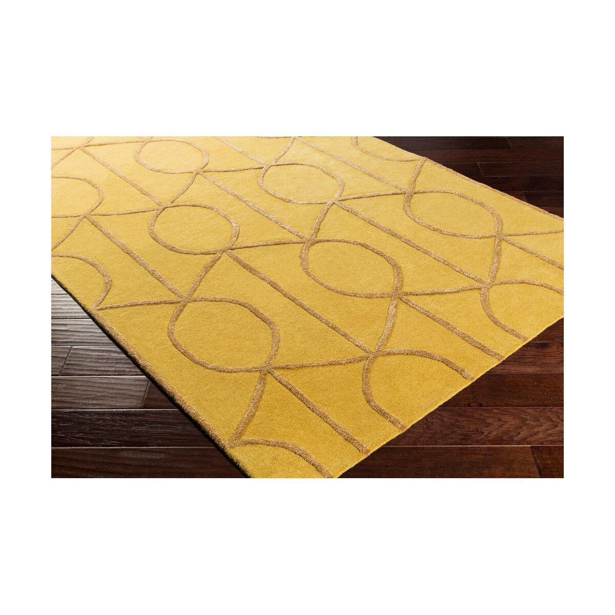 Urban 36 X 24 inch Mustard/Camel Rugs, Rectangle