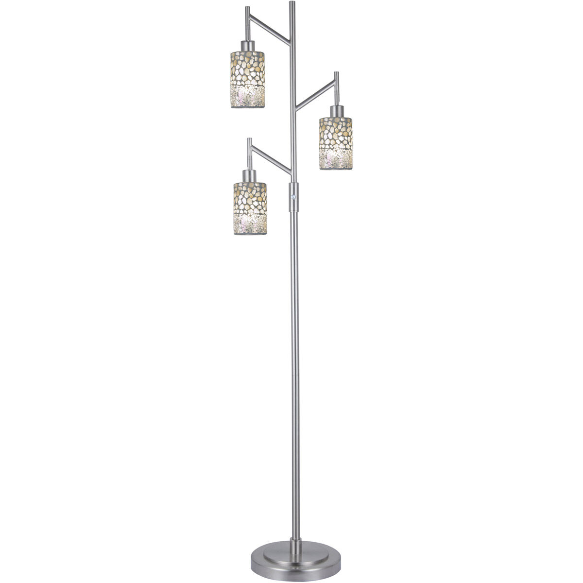 Dale Tiffany PF12359 Evelyn 68 inch 60.00 watt Satin Nickel Floor Lamp Portable Light