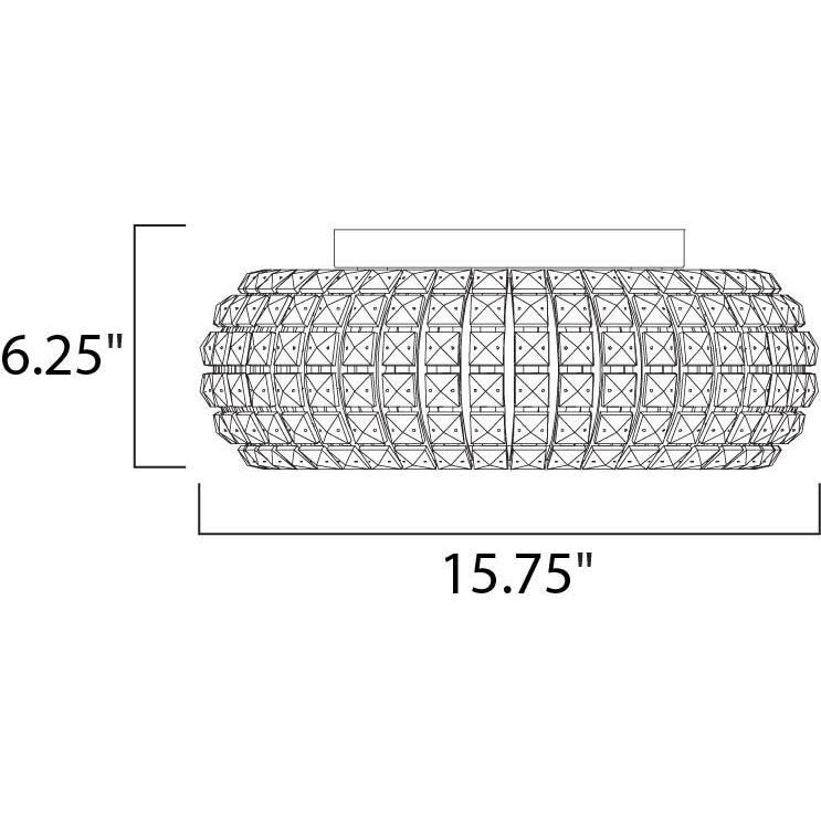 Bijou 6 Light 15.75 inch Polished Chrome Flush Mount Ceiling Light