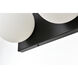 Jaylin 3 Light 22 inch Black Bath Sconce Wall Light