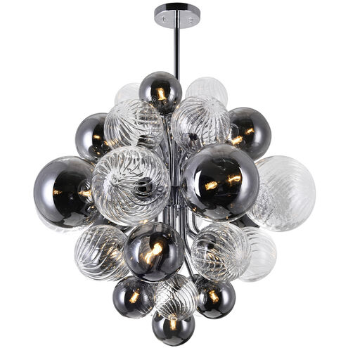 Pallocino LED 25 inch Chrome Down Chandelier Ceiling Light