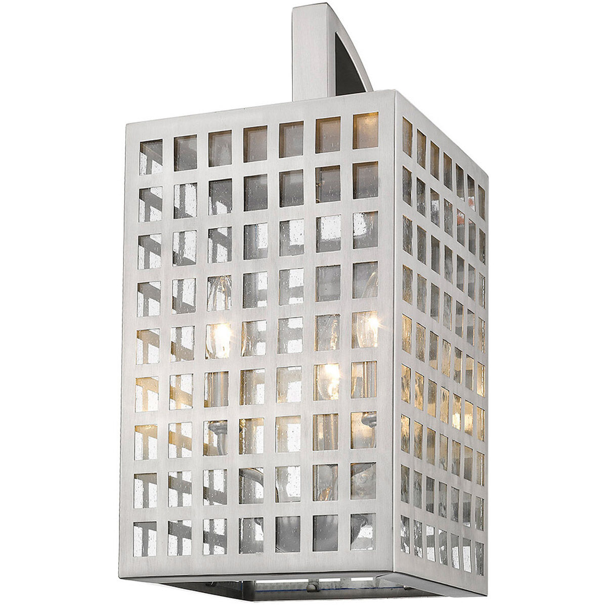 Letzel 3 Light 18 inch Satin Nickel Exterior Wall Mount