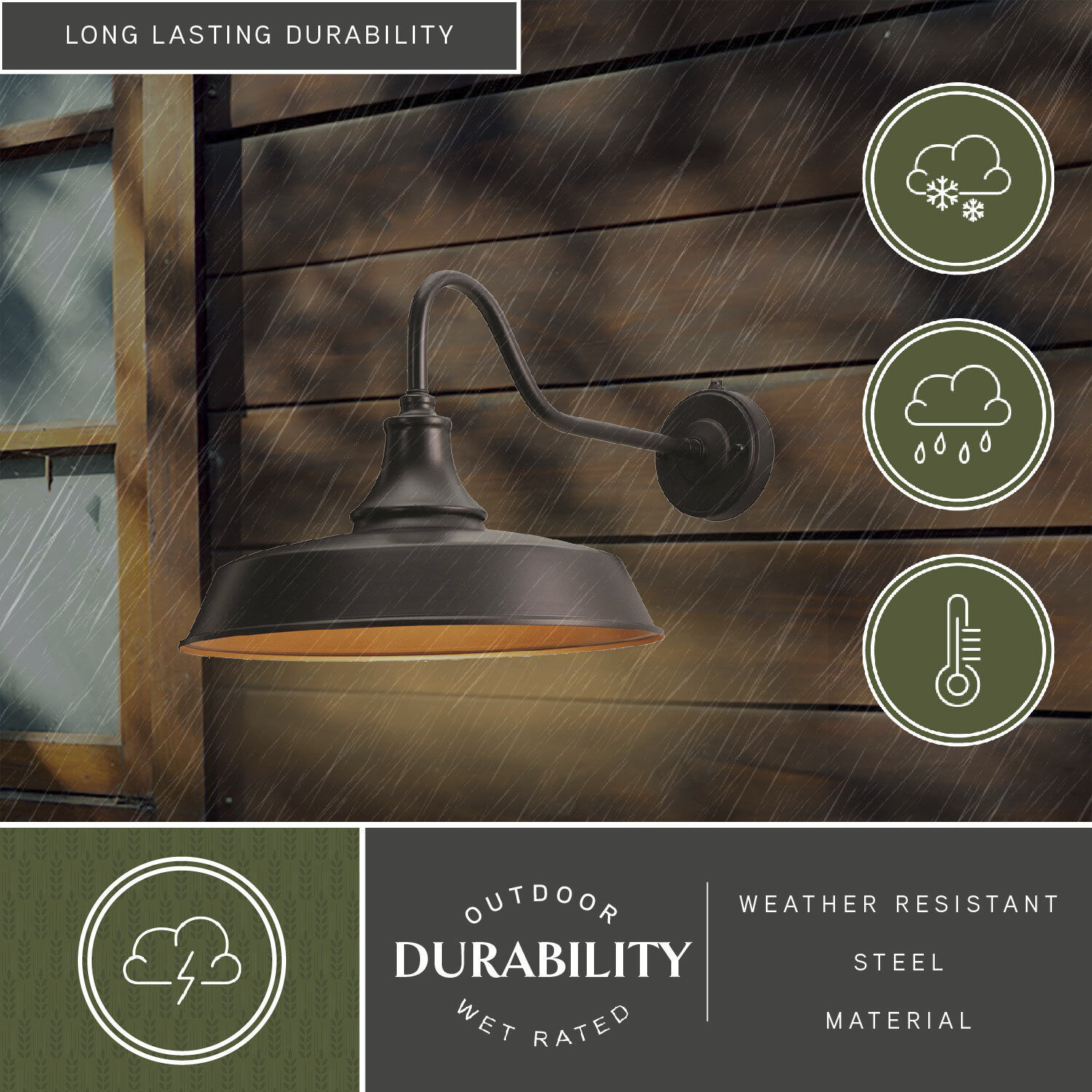 Dorado LED 12.25 inch Dark Bronze and Light Gold Outdoor Wall