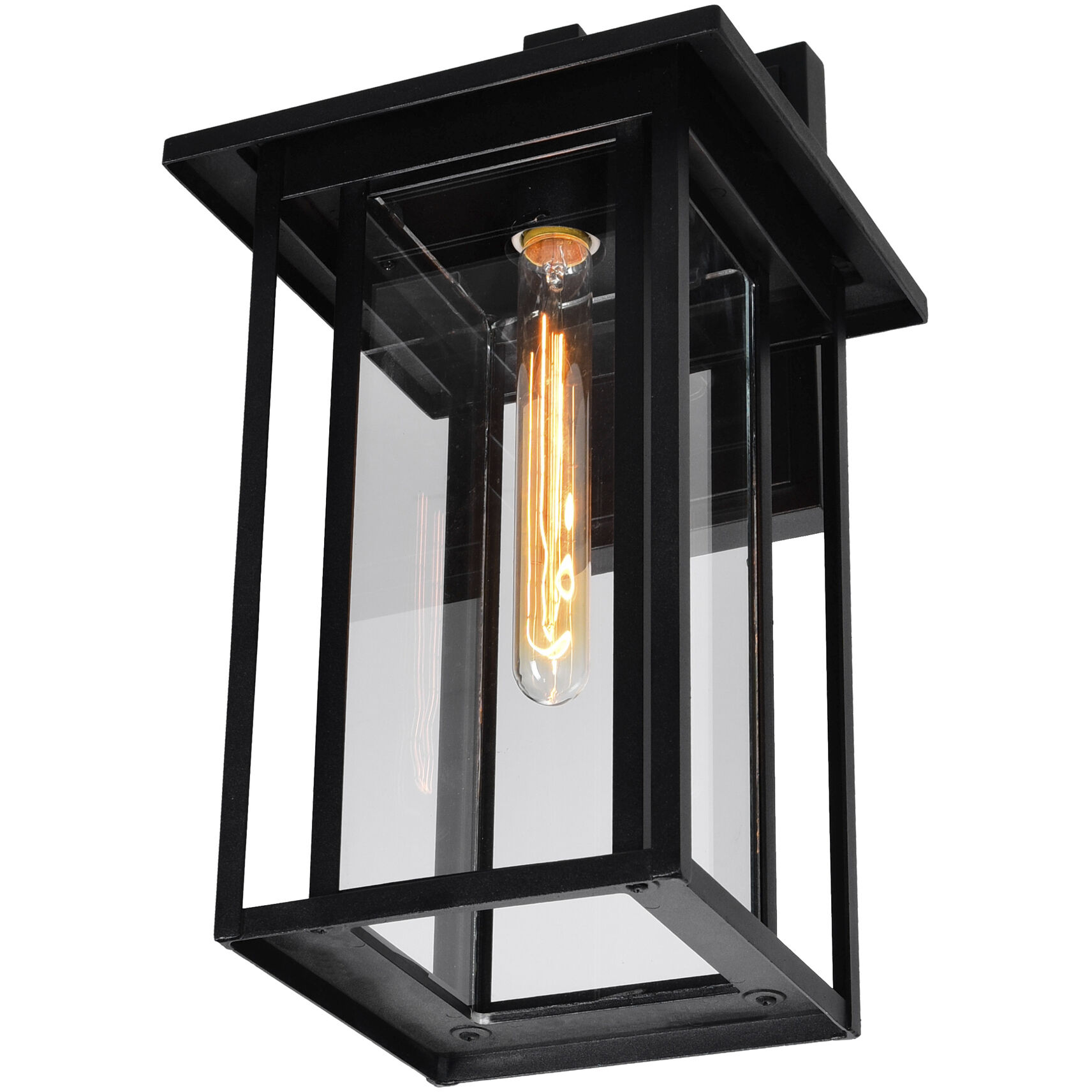 Crawford 1 Light 18.2 inch Black Outdoor Wall Light