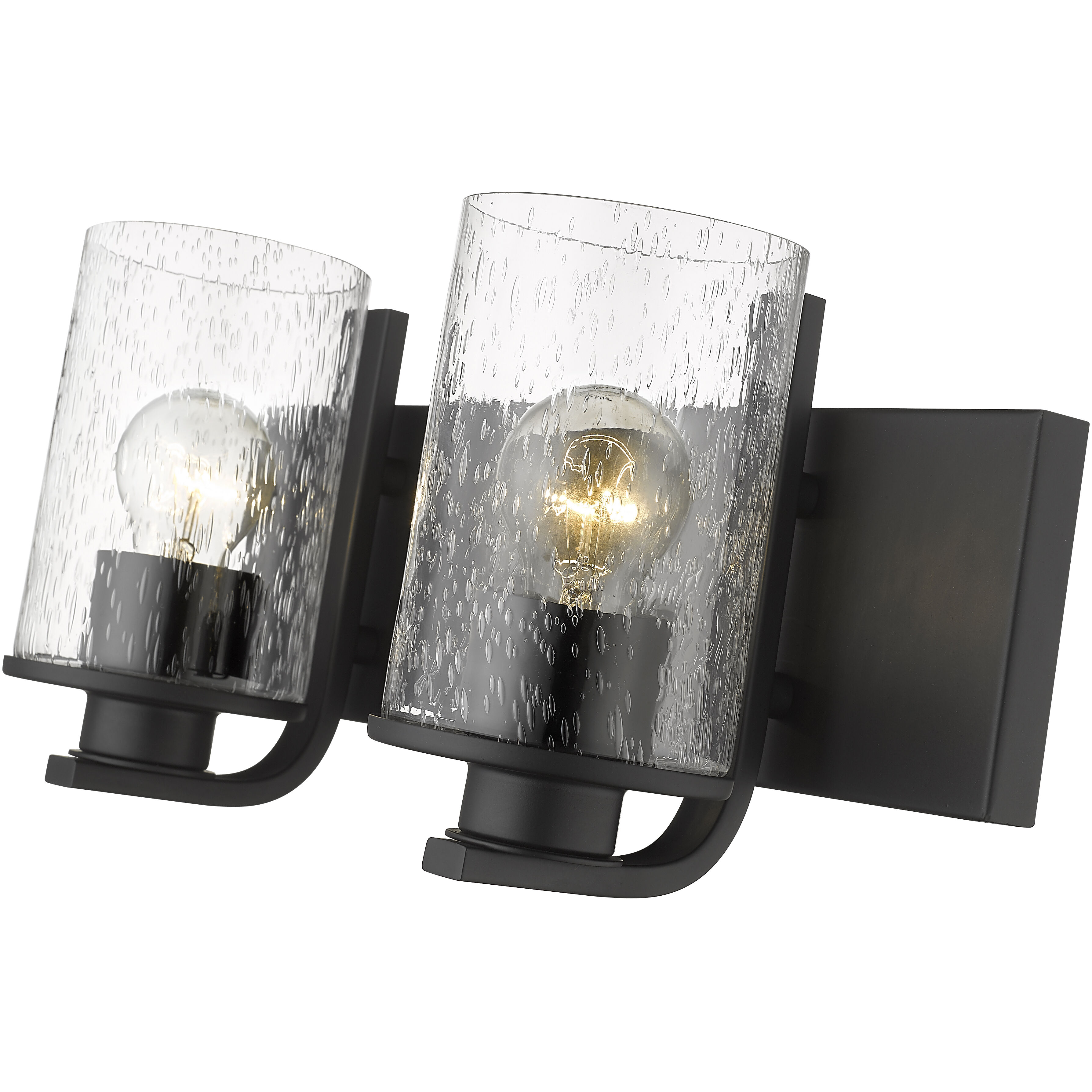 Beckett 2 Light 16 inch Matte Black Vanity Wall Light