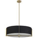 Preston 4 Light 26 inch Aged Brass with Black Linear Pendant Ceiling Light