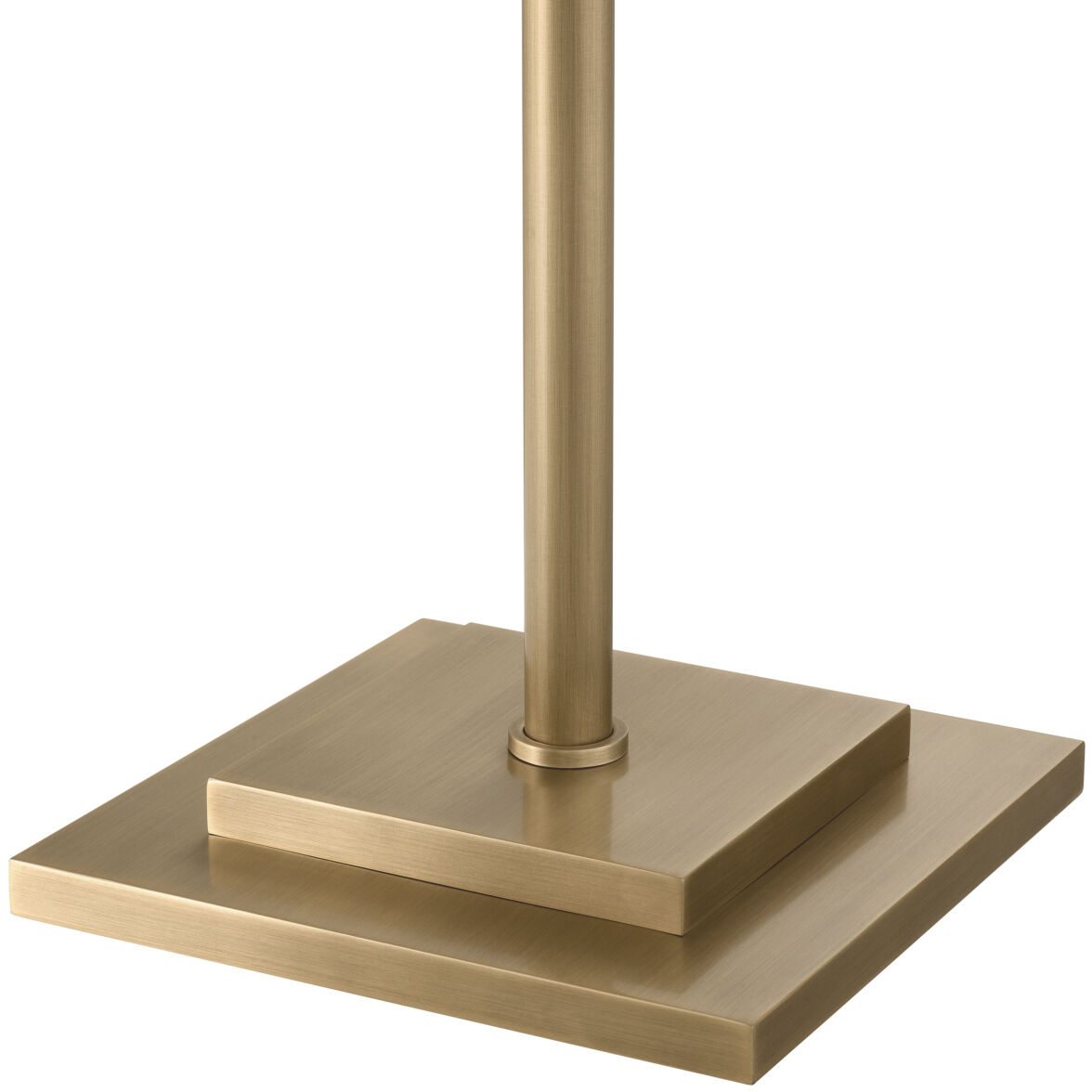 Corbin 62.4 inch 40 watt Brushed Brass Floor Lamp Portable Light in Linen Shade