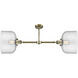 Franklin Restoration X-Large Bell LED 21 inch Antique Brass Chandelier Ceiling Light in Seedy Glass, Franklin Restoration