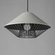 Phoenix LED 15.5 inch Gray with Black Single Pendant Ceiling Light in Gray and Black